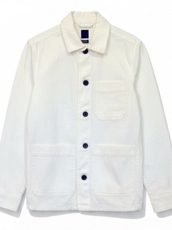 H&M Jackets & Blazers - H&M Cotton Twill Regular Fit Shirt Jacket White Size XS